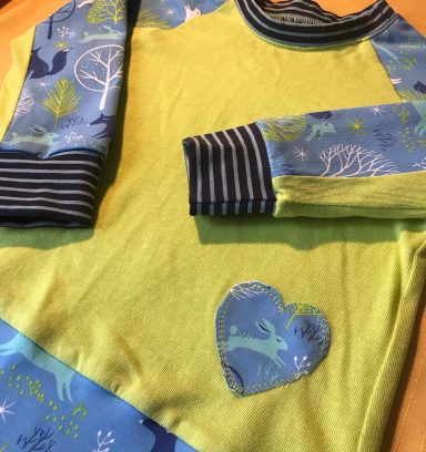 Kindershirt aus Stoffresten Kindershirt aus Stoffresten
