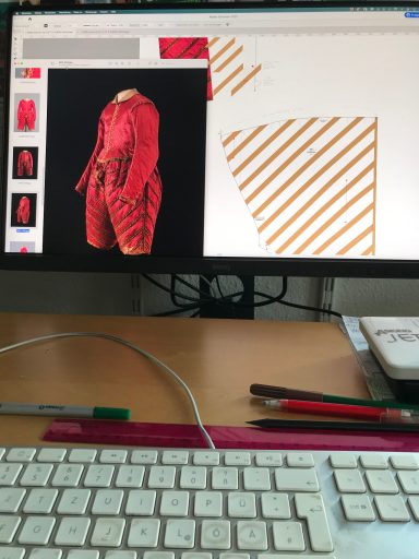Arbeit an digitalen Kostümen