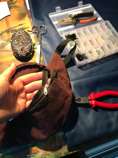 Austausch Reißverschluss an einer Tasche