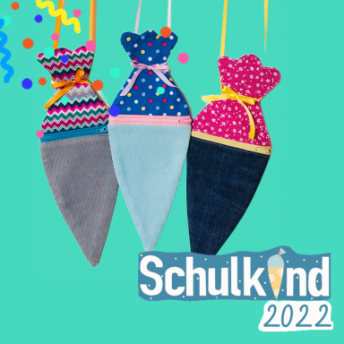 Unikat: Schultüten zum Umhängen als Geldbeutel